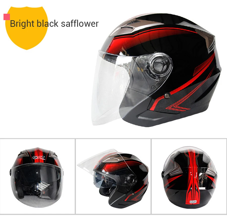 GXT Лето мотоциклетный шлем с открытым лицом двойной объектив Casco Шлем Мотоцикл Скутер Capacete защитный шлем козырек для мотоцикла