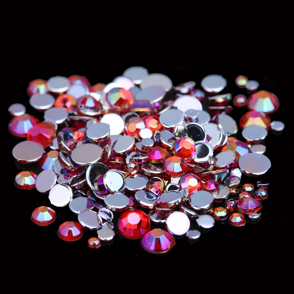 Умный цвет акриловые стразы красный AB обувь украшения одежды сверкающие новые