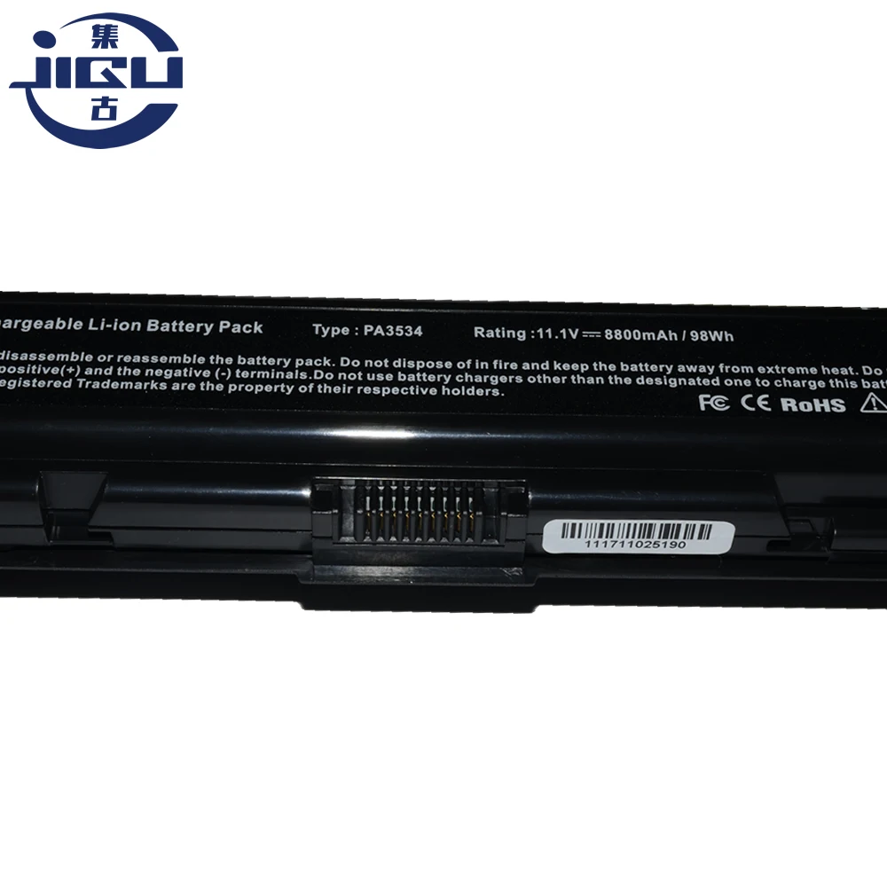JIGU PA3534U 1BRS PA3682U PA3727U Laptop Battery 8800mAh For Toshiba Satellite A505 L202 L300 A300 L300D A300D L305D|laptop battery|battery for