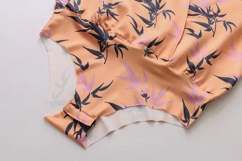 Облегающее повседневное женское боди с цветочным принтом Летний комбинезон