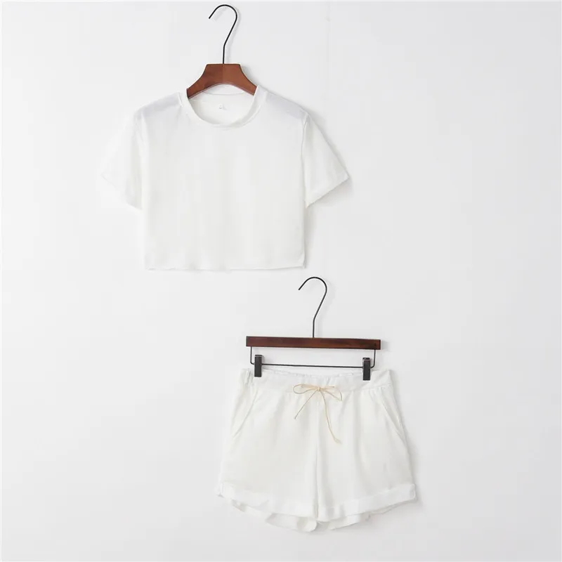 Сексуальные топы с завязками на талии и шорты пижамный комплект для женщин