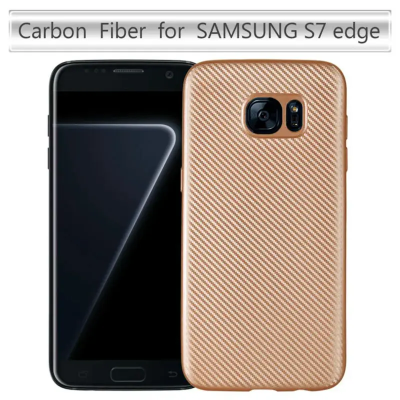 Для Samsung Galaxy S7 edge/G935/G935A/G935F чехол из углеродного волокна S7edge жесткий ТПУ мягкий