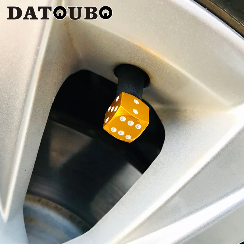 DATOUBO 16 шт. высококачественный алюминиевый Игральный кубик униальный автомобильный колпачок для клапанов шин, смешанный цветной колпак для велосипедных шин, колпак для автомобильных крышек