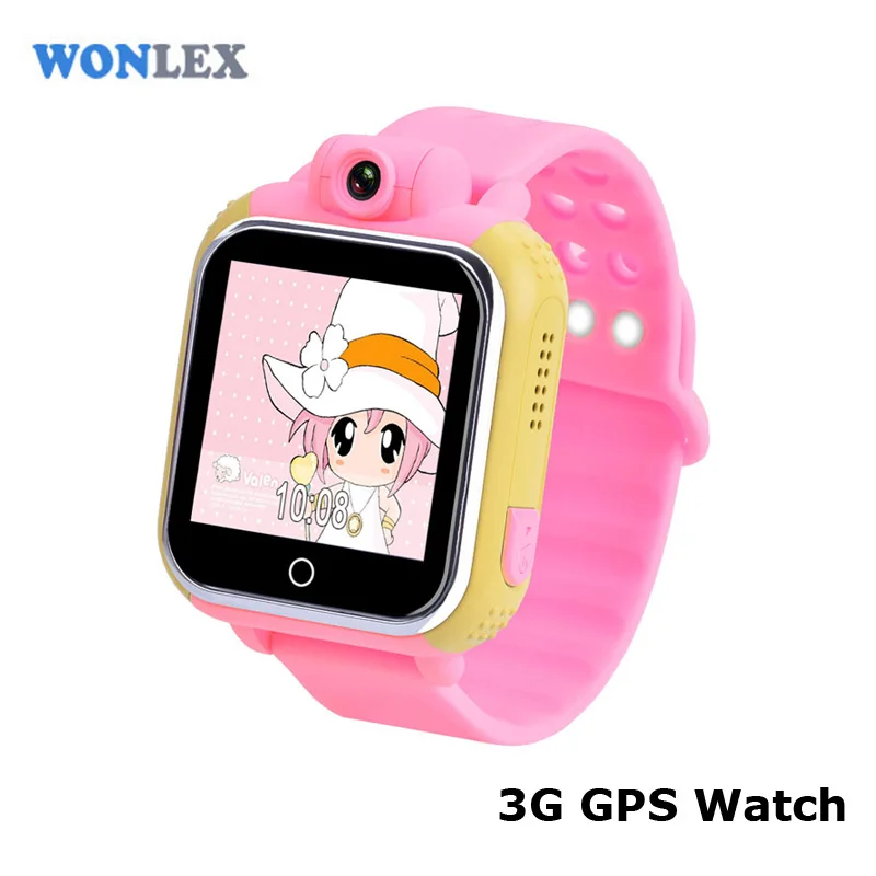 Wonlex 3G WCDMA Smart дети наручные часы GPS трекер LBS Wi-Fi позиционирования с Вращающийся