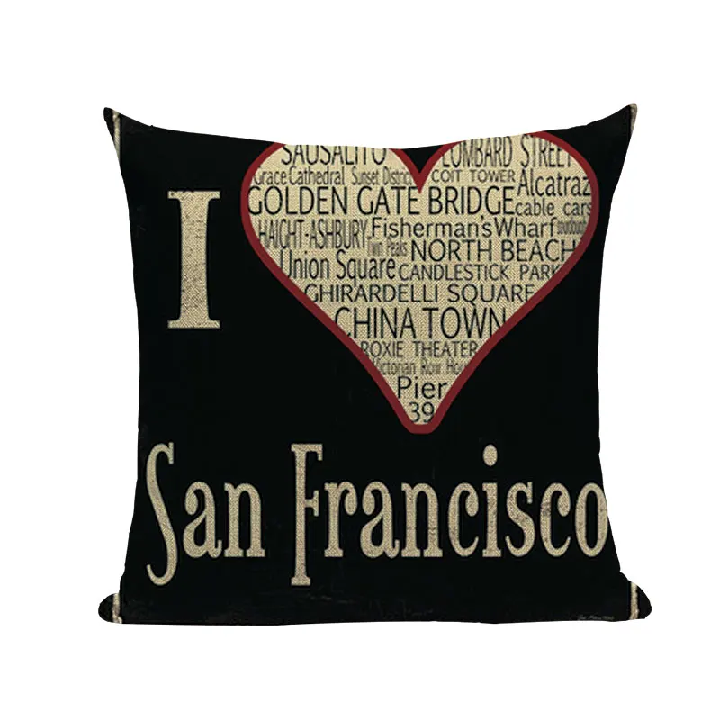 Европейский стиль Цвет Черный Элегантный чехол для подушки с буквами