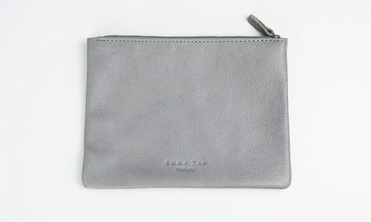 Gray Large Emma YAO, женские кожаные кошельки, держатели, модный кошелек, чехол, мини кошелек, держатель для карт Лидер продаж - Цвет: Gray Large