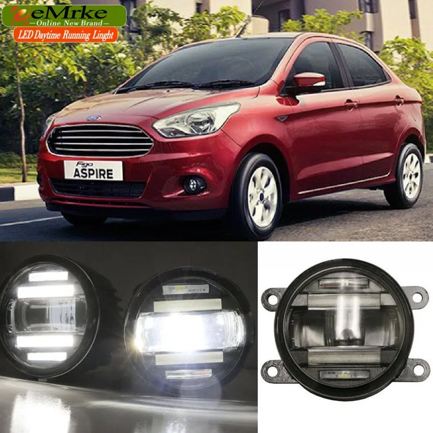 EeMrke стайлинга автомобилей для Ford Figo 2015 2016 2 в 1 светодиодный фонарь светильник