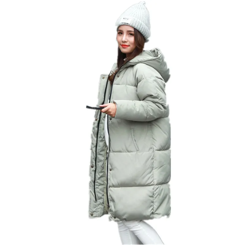 Теплая парка с капюшоном Женское пальто длинное 2018 зимнее Женская куртка Толстая