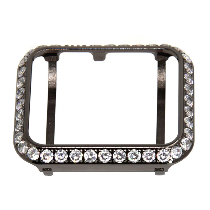 

Callancity для Apple Watch series 3 series 2 series 1 Алмазный Корпус с кристаллами ручная работа инкрустированная черным платиновым покрытием