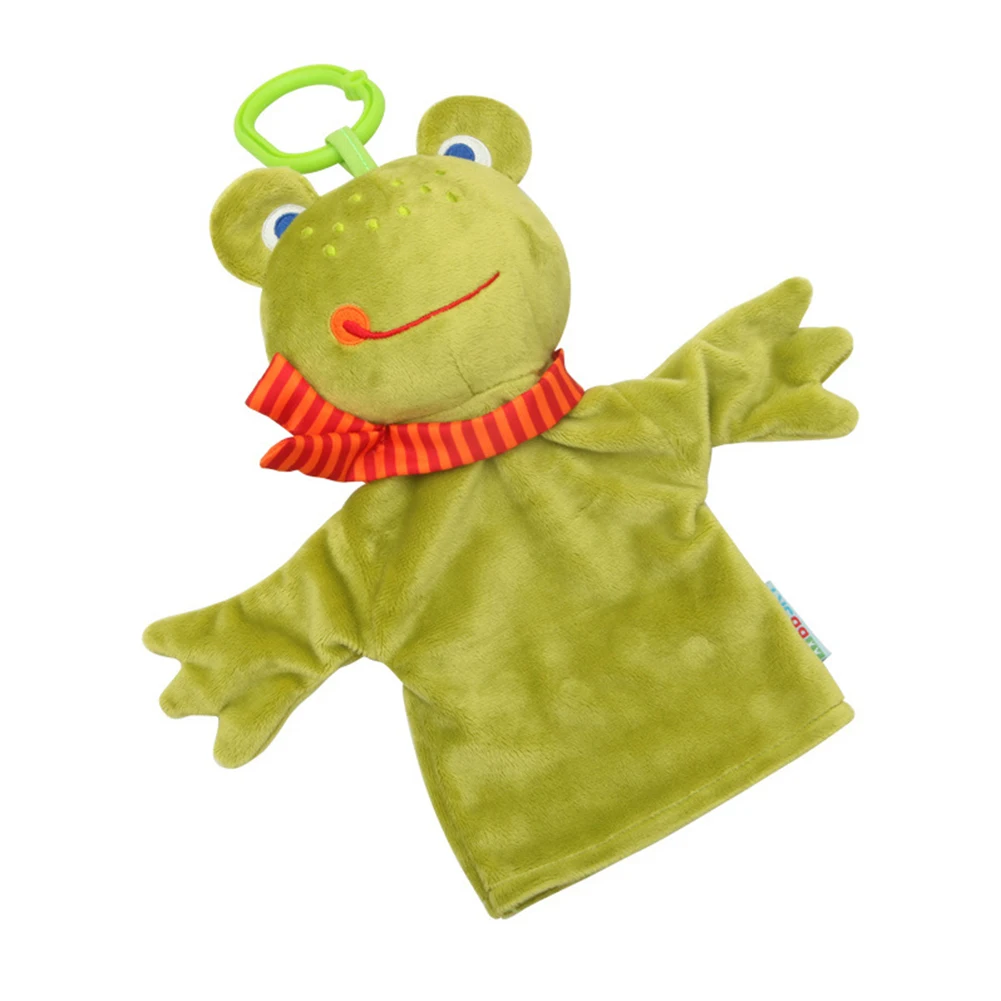 frog Животные ручная марионетка куклы плюшевые игрушки для детей утка обезьяна и лягушка ручная кукла Обучающие игрушки детские куклы 25 см Прямая поставка - Цвет: frog