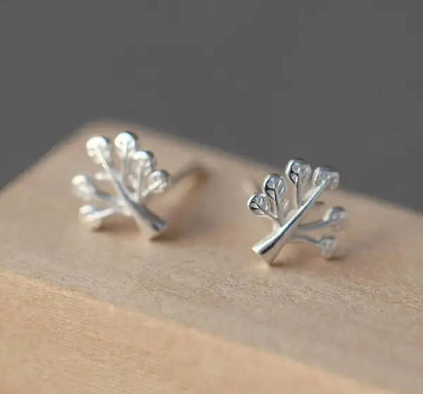 Fashion Women Jewelry Hypoallergenic Tree Stud Earrings For Girls Party EH649 | Украшения и аксессуары