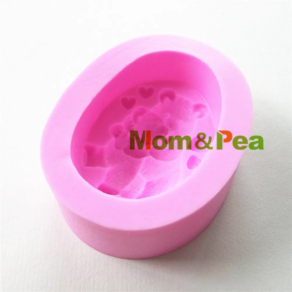 Силиконовая форма для мыла Mom & Pea 3D украшения торта в виде милых медведей 0874