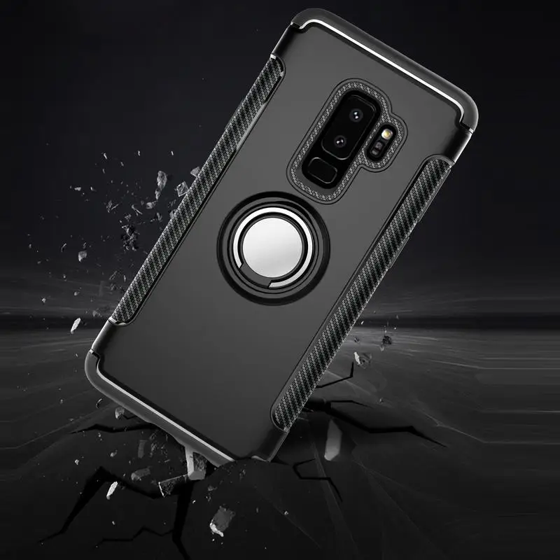 Funda S9 Plus Case For samsung galaxy s9 car holder case 360 with ring cover plus shockproof coque |