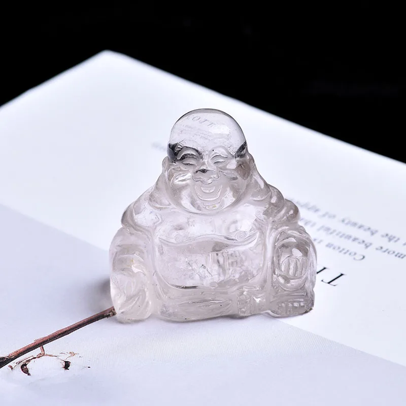 clear quartz 1 шт религиозные повезло статуи Будды Майтреи украшения резьба дом украшение дома фэн-шуй Будда украшение коллекции Art - Цвет: clear quartz