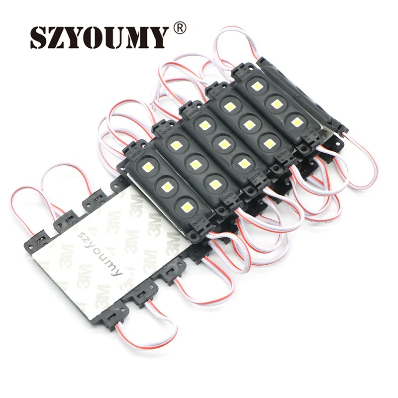 SZYOUMY Бесплатная доставка 100 шт. 20 шт./компл. 5050 RGB 3 светодиода черный корпус 12 В