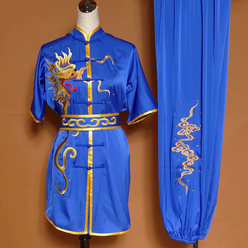 Wushu taichi одежда тайцзи changquan Униформа боевых искусств соревнование вышитая kungfu