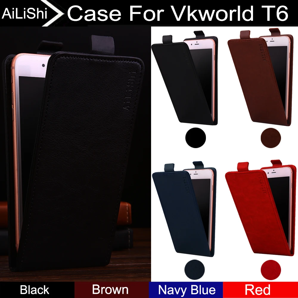 

AiLiShi For Vkworld T6 Case Up And Down Vertical Phone Flip Fashion Leather Case Phone Accessories 4 Colors Tracking In Stock