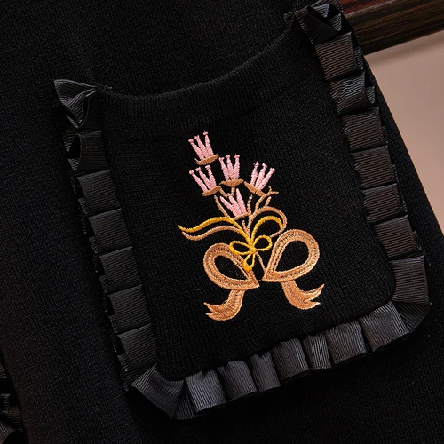 Новинка 2019 летнее модное трикотажное платье в Корейском стиле женское с вышитыми