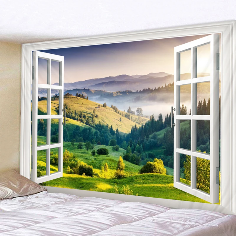 

Гобеленовое украшение с мандалой и Индийским принтом для дома, большой хиппи, Настенное подвесное одеяло