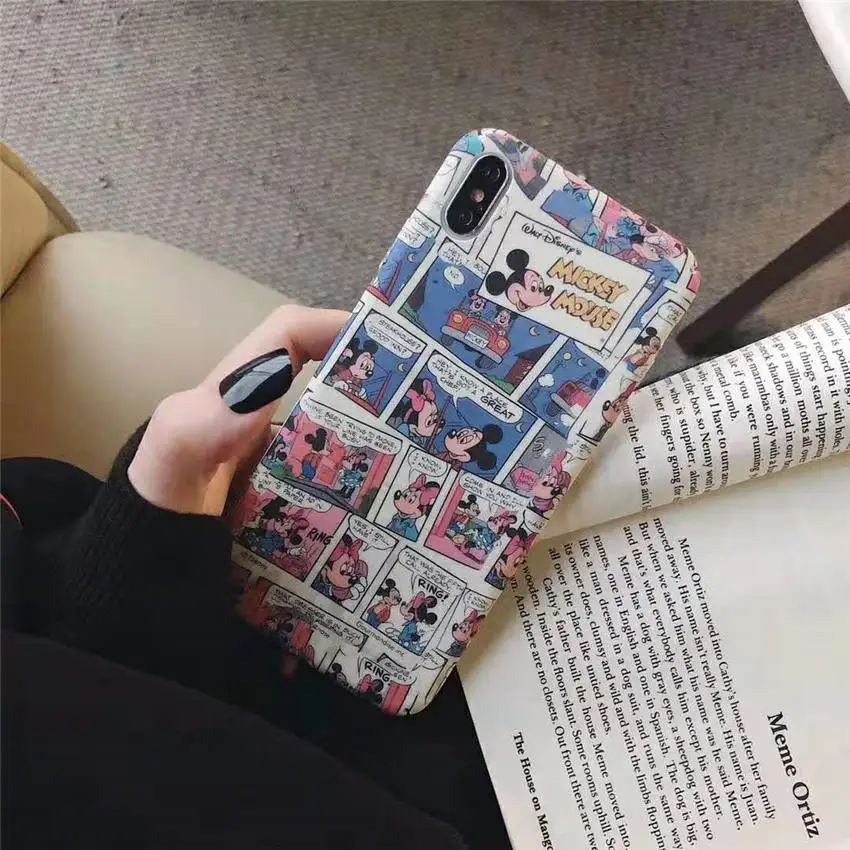 Для iPhone XR XS MAX 8 7 6s Plus чехлы для телефонов полностью задние Чехлы мультики Микки