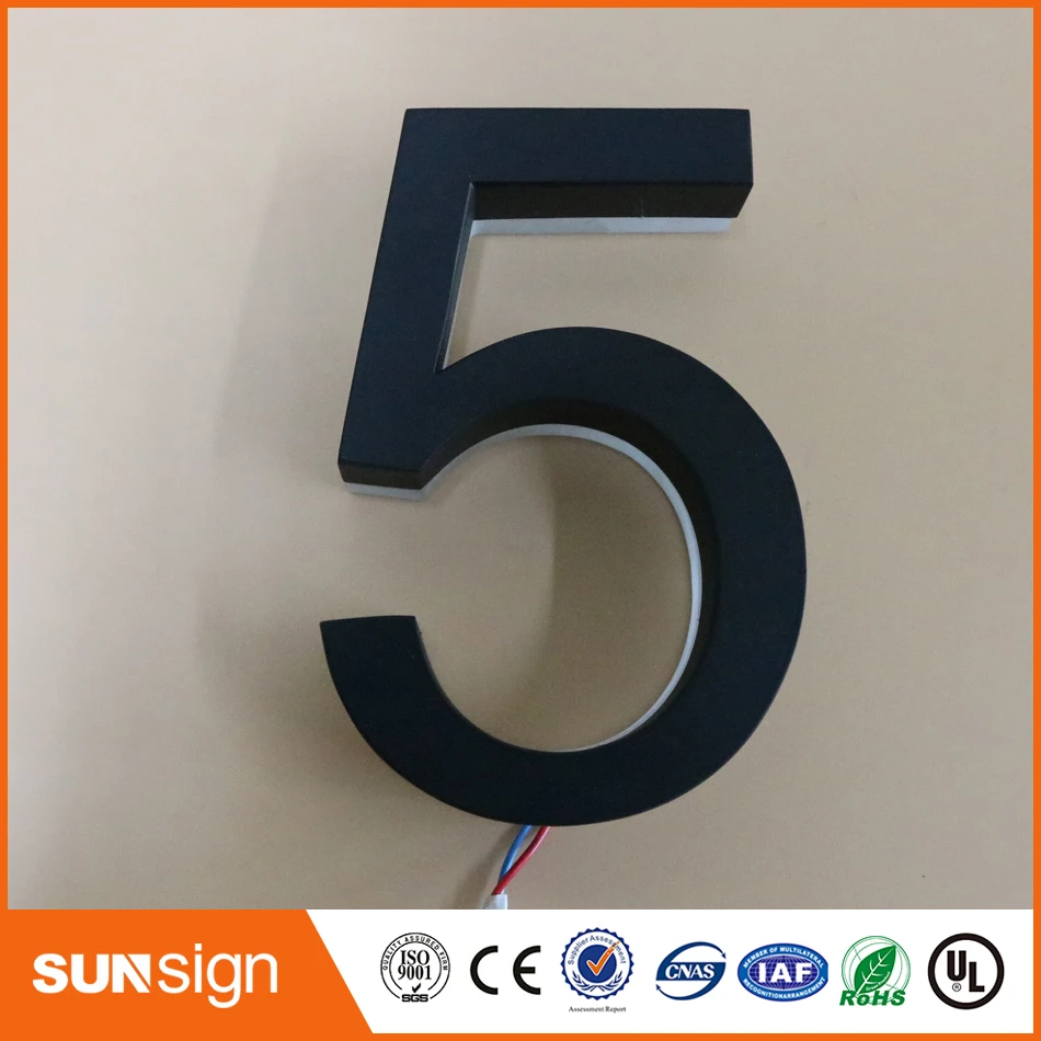 H 30cm Custom house number acrylic led letters backlit LED letter signs