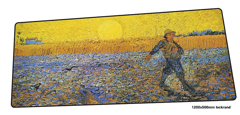 van gogh mousepad 1200x500mm cute gaming mouse pad gamer mat hot sales game computer desk padmouse keyboard large play mats | Компьютеры и