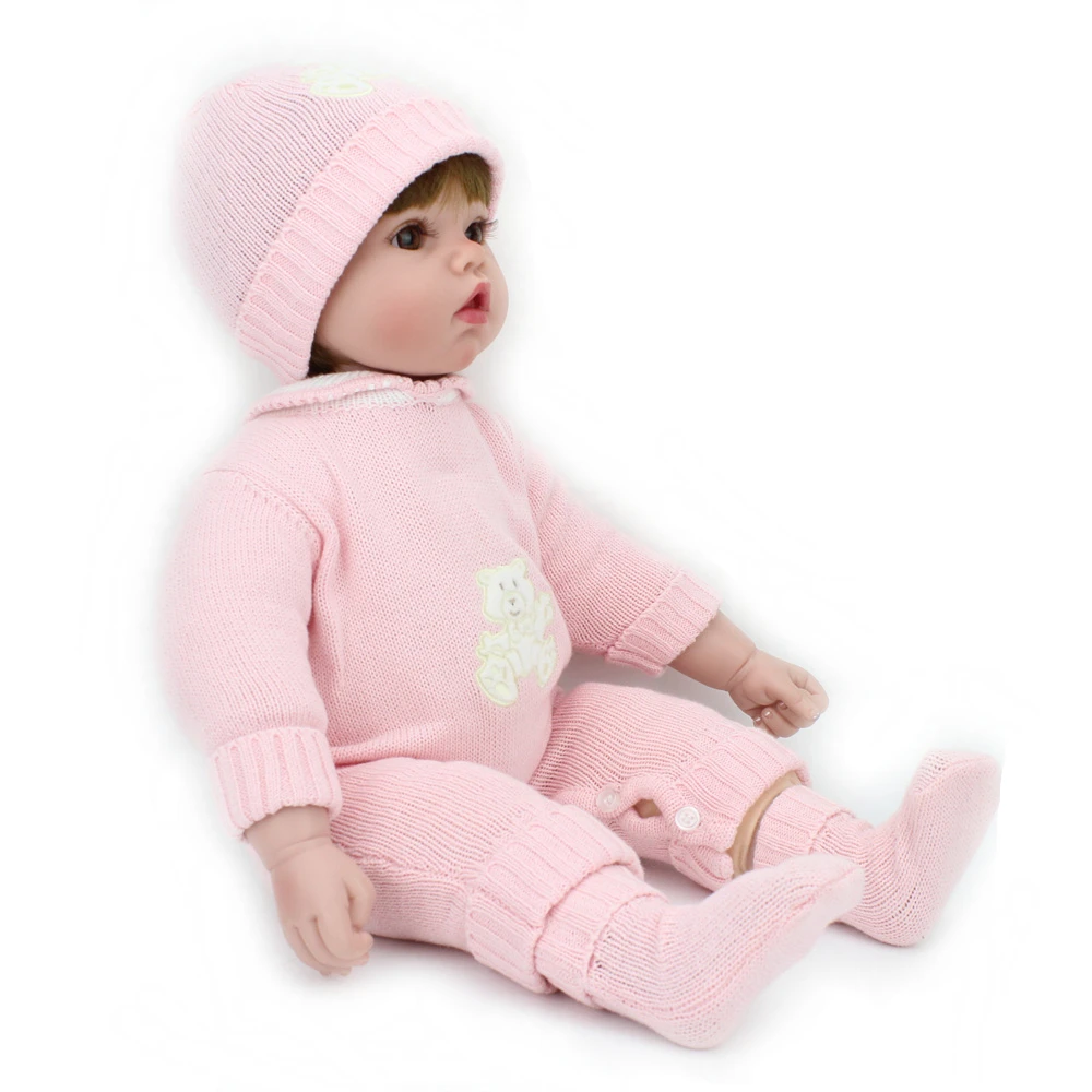 NPKDOLL 50 см 2" кукла реборн мягкие Силиконовые Куклы Reborn Baby Ручной куклы для девочек Новорожденных Девочка Подарок На День Рождения Для Ребенка