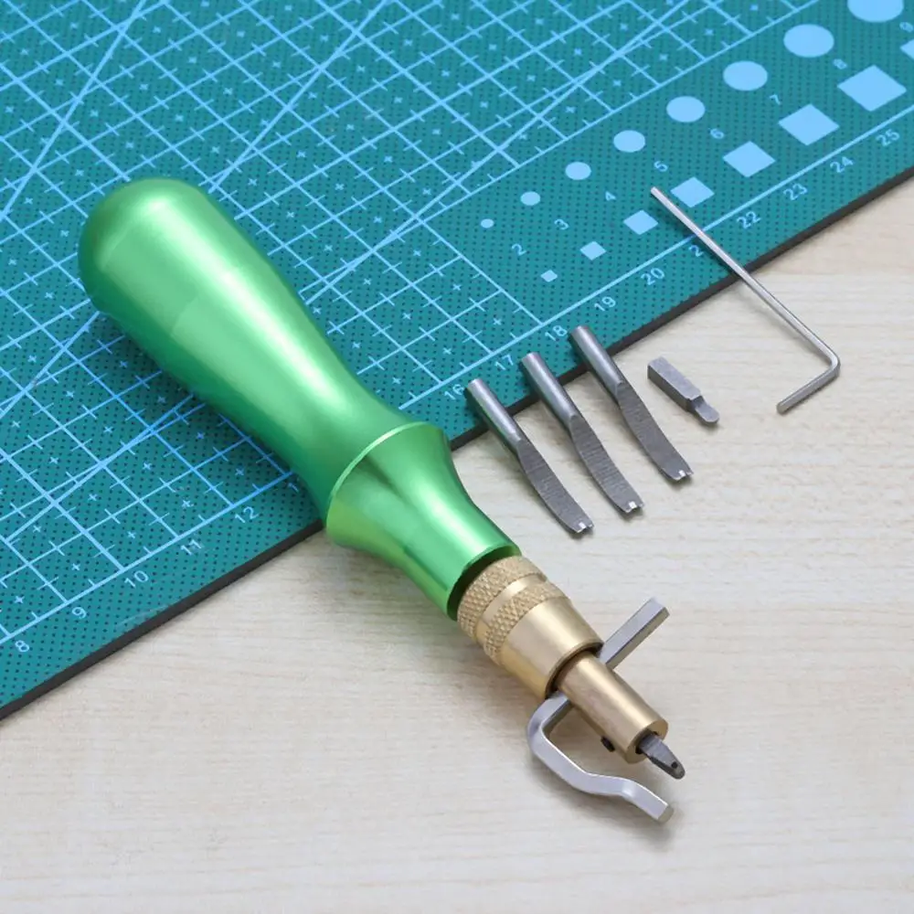 5 в 1 Металл DIY кожевенное ремесло Регулируемая строчка Groover практичные кожаные инструменты Профессиональная кожа вручение стежка канавки