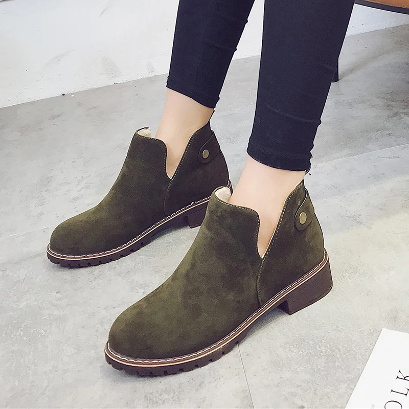 Новинка 2018 года зимние женские ботинки Челси в британском стиле короткие