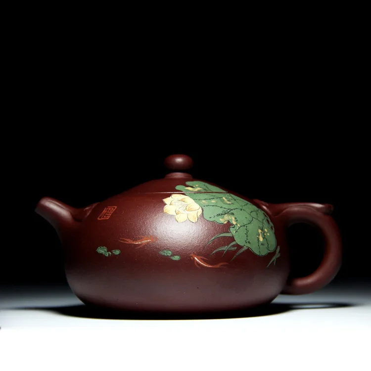 

raw ore purple sand mud painted jade latex purple sand pot Brewing teapot Kungfu tea ware gift wholesale customization