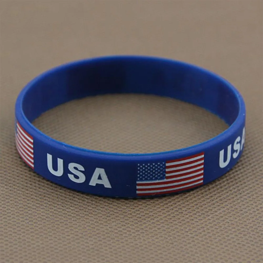2 шт. силиконовый браслет унисекс с флагом страны|silicone bracelet|bracelet rubbersilicone bracelet sport |