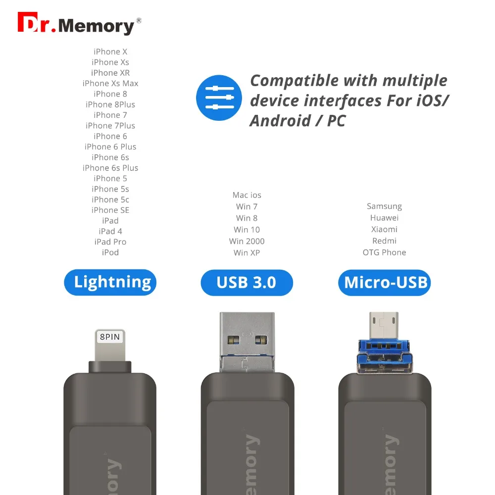 OTG USB флешка 64 Гб USB 3,0 для iPhone/iPad/IOS/Android/PC 64 ГБ 32 ГБ 16 ГБ 8 ГБ металлическая Флешка флеш-накопитель USB 3,0