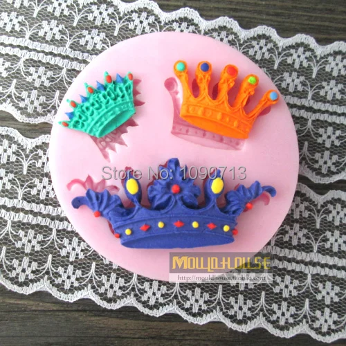 Бесплатная доставка 1 X Свадебная и смокинг Корона помадка формы для торта Мыло