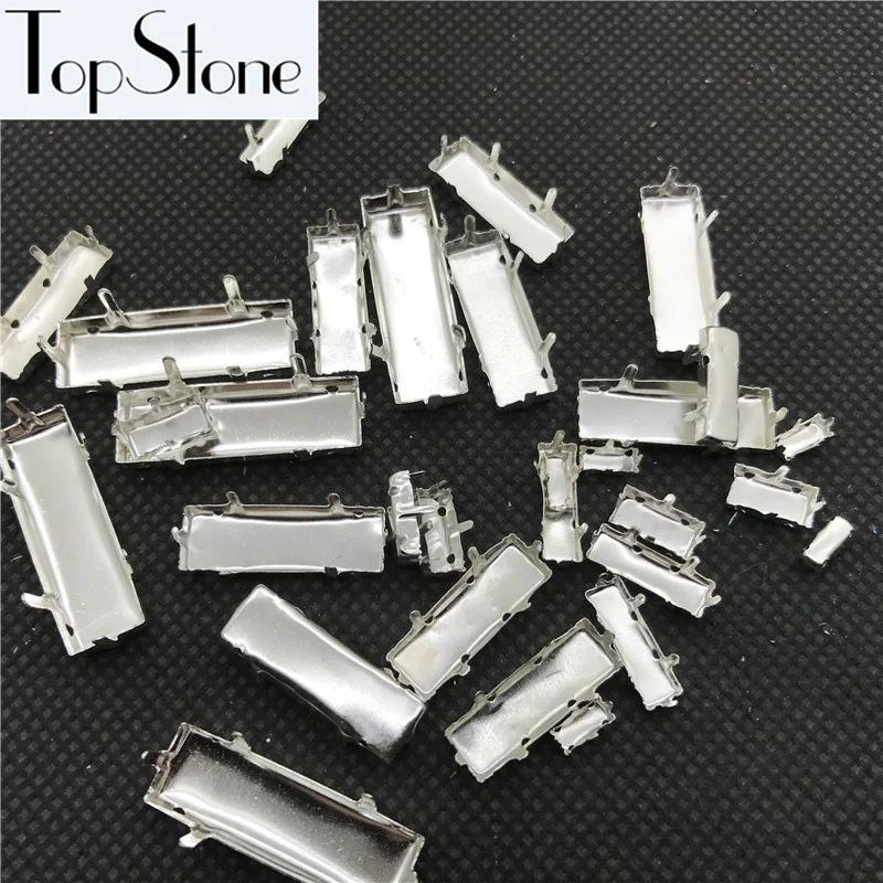 Все размеры багет прямоугольная металлическая чашка Когти серебро/латунь цвет