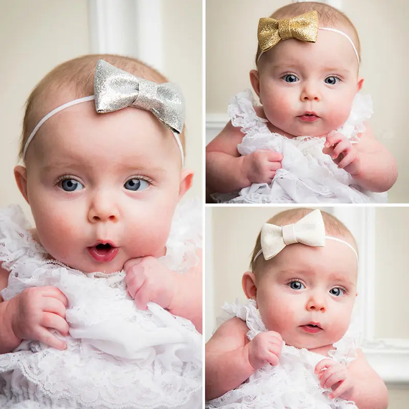 Emmababy милое детское платье для малышей, девочек с бантом Резинки для волос аксессуары милые Головные уборы 4 цвета