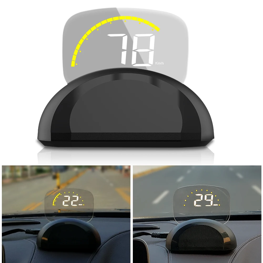 GPS счетчик скорости OBD2 HUD Дисплей лобового стекла проект расход топлива MPH км/ч