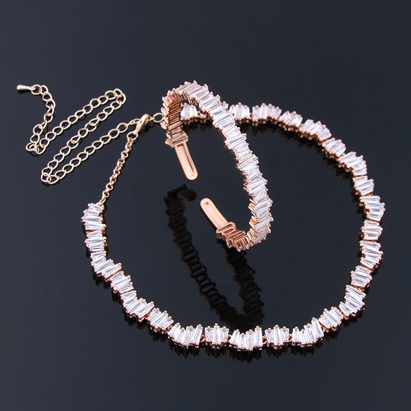 New Arrival Elegant Luxury African Jewelry Sets For Bride Gold Rose Color Fashion Wedding Set parure bijoux WS124 | Украшения и