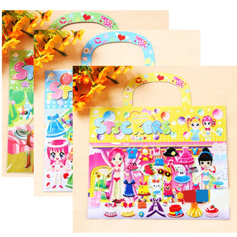 Милые детские наклейки сделай сам милая девочка 3D Мультяшные кавайные игрушки