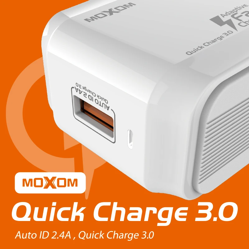 Быстрая зарядка MOXOM 3 0 зарядное устройство USB QC3.0 QC быстрая с вилкой Стандарта