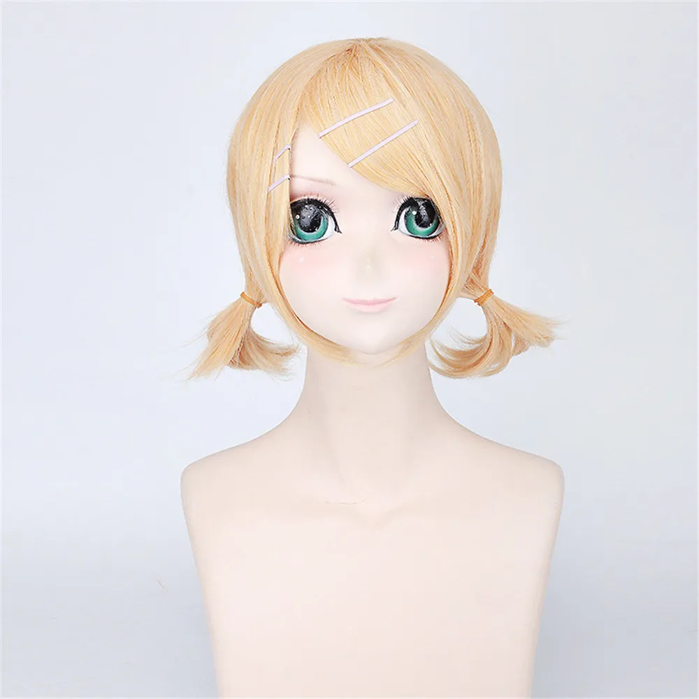 VOCALOID Kagamine Rin Len Wig термостойкие синтетические волосы парики + парик Cap|Костюмы