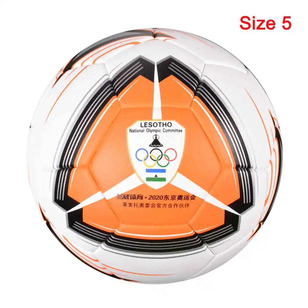 LW-Orangewhite Size5 Футбольный мяч Официальный Размер 5 PU материал профессиональный матч спортивный тренировочный футбольный мяч с подарком futbol bola de futebol - Цвет: LW-Orangewhite Size5