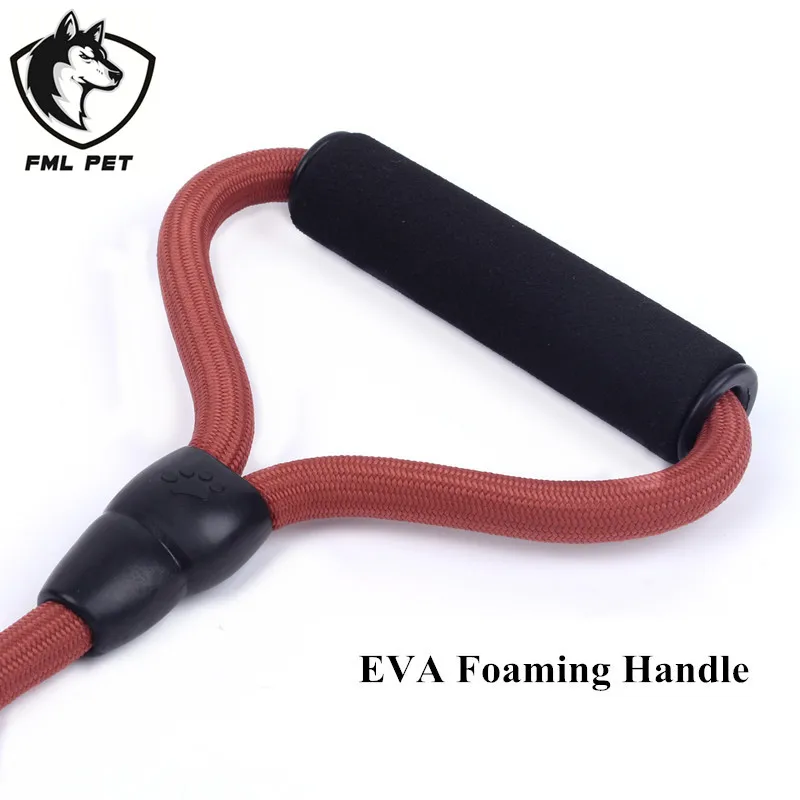 FML домашнее животное поводок двойной с ручкой нейлоновая тренировочная веревка