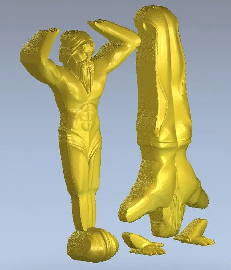 

3d model relief for cnc in STL file format atlant