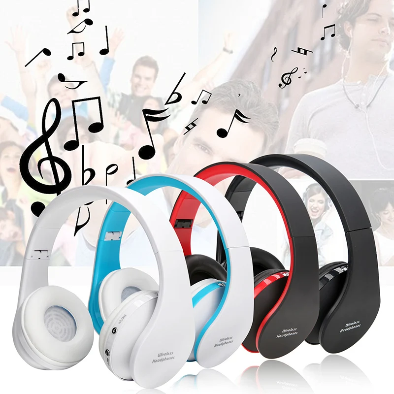 Складные HiFi наушники с усиленными басами Проводные/беспроводные стерео bluetooth-наушники с шумоподавлением с микрофоном Мода