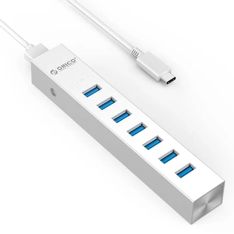 Usb Концентратор ORICO Алюминиевый 7 в 1 5 Гбит/с|7 ports|usb3.0 hubhub usb3.0 |