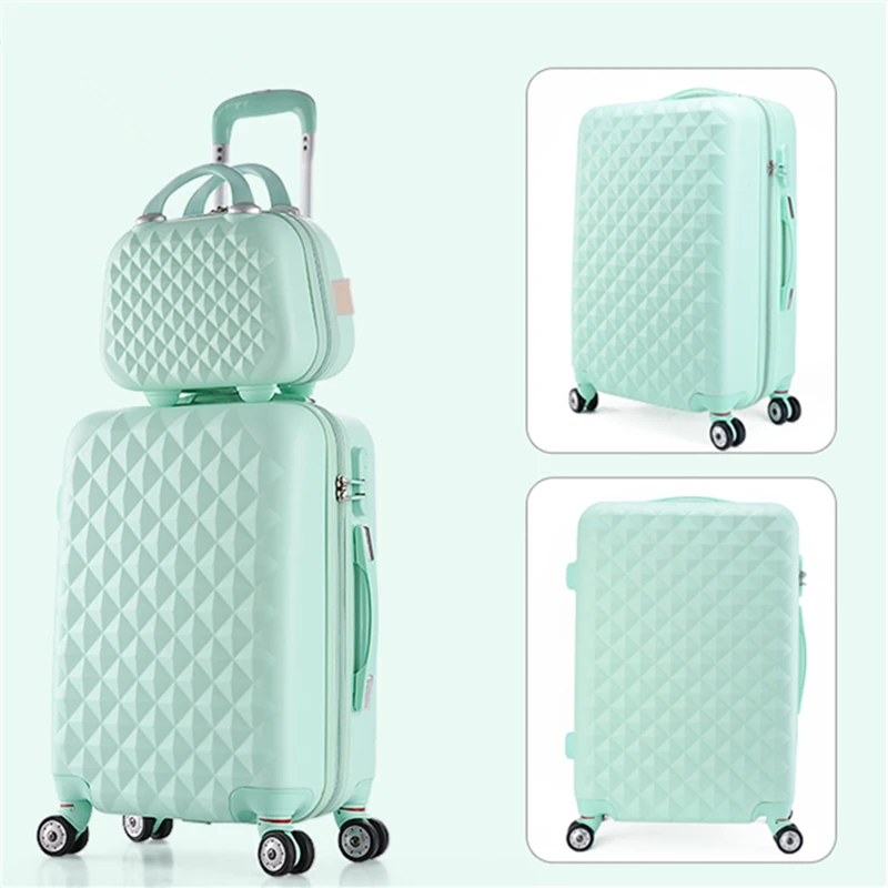 Universal wheels luggage suitcase trolley travel bag candycolor picture box password pull 14 20 22 24 26 28 sets | Багаж и сумки