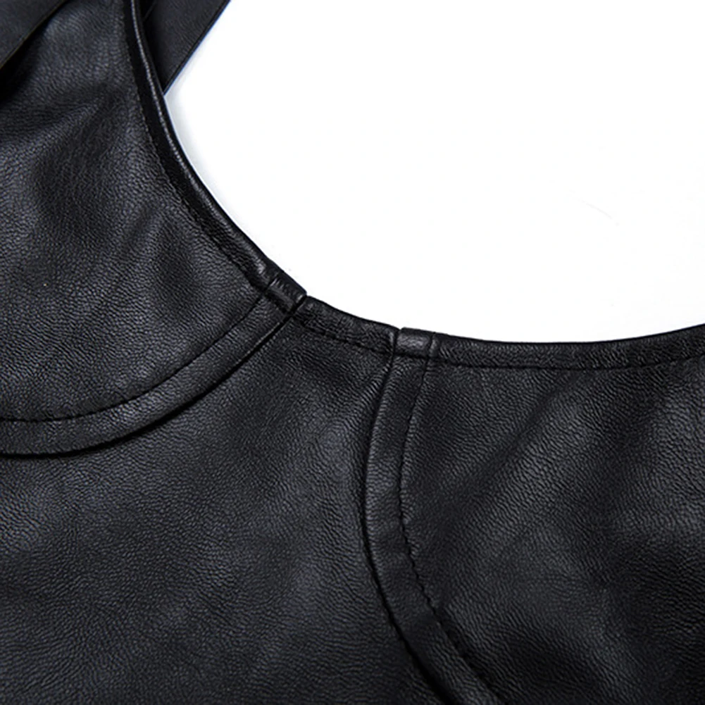 Женский укороченный топ с одной горловиной и ремешками на застежках