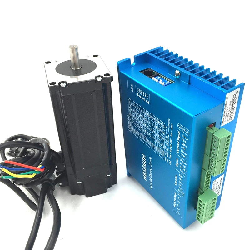 DSP CNC шаговые наборы HBS860H + 57HBS36 маршрутизатор NEMA23 3.6Nm замкнутый цикл шаговый привод