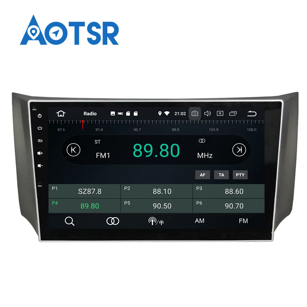 Автомобильный GPS радиоплеер 10 2 дюймов Android 8 0 для Nissan Sylphy B17 Sentra 2012 + с