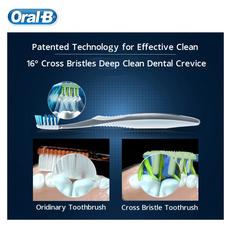Oral B Cross Action зубная щетка профессиональный уход за деснами 16 градусов щетинок